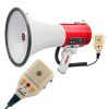 5 CORE Megaphone Bull Horn 50W Rechargeable Loud Siren Noise Maker Professional Speaker PA System w Recording USB for Coaches Sport Speeches Crowd Con