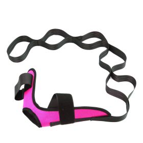 Yoga Stretching Belt; Suitable For Body Alignment; Rehabilitation Training (Color: Pink)