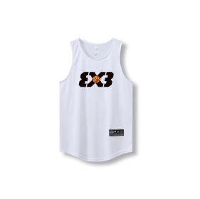 Loose Men Running Vest 2022 Outdoor street basketball Gym Sleeveless Letter Print Shirt Quick Dry Fitness Bodybuilding Tank Tops (Color: 870 vest24, size: XXL)