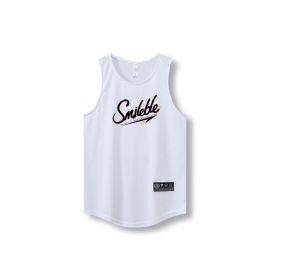 Loose Men Running Vest 2022 Outdoor street basketball Gym Sleeveless Letter Print Shirt Quick Dry Fitness Bodybuilding Tank Tops (Color: 870 vest18, size: XXXL)