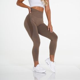 MOCHA Contour Seamless Leggings Fitness Women Workout Pants High Waisted Curves Joga Outfits Gym Tights Wear Candy Mujer Leggins (Color: Mocha, size: M-Waist 60CM)