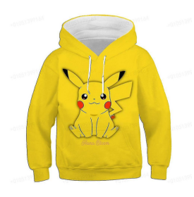 Sweatshirt 4-14t Children's Hoodie Anime Costume Picchu Hoodie Boys' And Girls' Sweatshirt Children's Sports Coat (Color: ADZ2DD2443, size: 110)