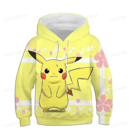 Sweatshirt 4-14t Children's Hoodie Anime Costume Picchu Hoodie Boys' And Girls' Sweatshirt Children's Sports Coat (Color: ADZ2DD2442, size: 110)