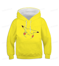 Sweatshirt 4-14t Children's Hoodie Anime Costume Picchu Hoodie Boys' And Girls' Sweatshirt Children's Sports Coat (Color: ADZ2DD2446, size: 110)