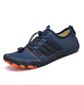 New couple fitness sneakers beach swimming shoes multifunctional outdoor shoes (Color: dark blue, size: 42)