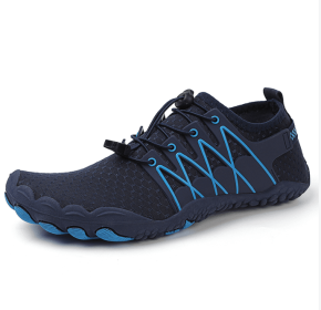 New couple fitness sneakers outdoor beach swimming shoes men's and women's outdoor fitness shoes (Color: dark blue, size: 45)