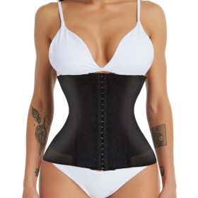 Waist trainer shaper corset slimming Belt underwear body shaper shapewear faja slimming belt tummy Sheath (Color: Black 2, size: XXL)