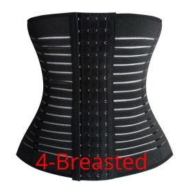 Men Slimming Body Shaper Waist Trainer Trimmer Belt Corset For Abdomen Belly Shapers Tummy Control Fitness Compression Shapewear (Color: Black, size: M)