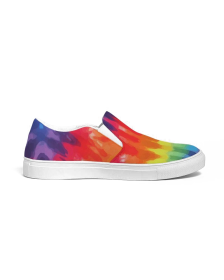 Men's Athletic Sneakers, Tie-Dye Low Top Slip-On Canvas Sports Shoes - 01DWIY (Color: Multicolor, size: 9.5)