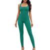 Women Yoga Romper Workout Ribbed Sleeveless Sport Stretch Jumpsuit Playsuit