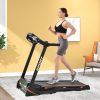 Folding Electric 3.5HP Treadmill With Incline Medium Running Machine Motorised LCD Gym 330lbs Folding Treadmill Electric Motorized Power 14.8KM/H Runn